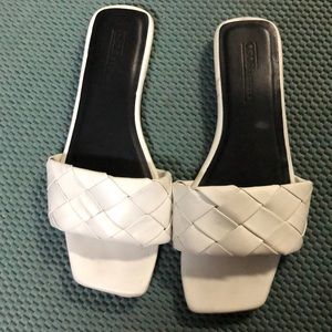 ASOS DESIGN leather quilted sandals